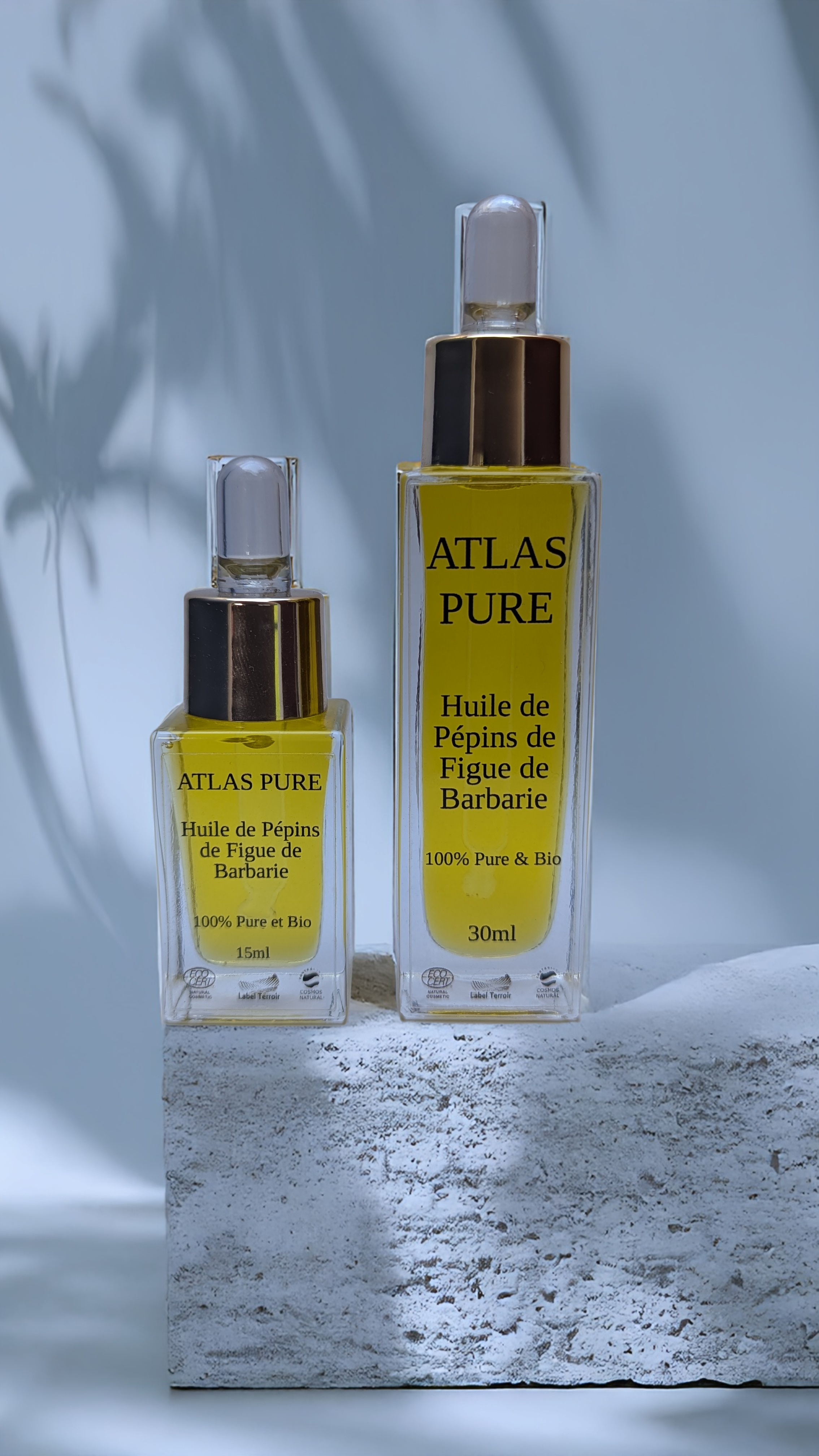 Atlas Pure, Huile de Pépins de Figue de Barbarie 15ml et 30ml